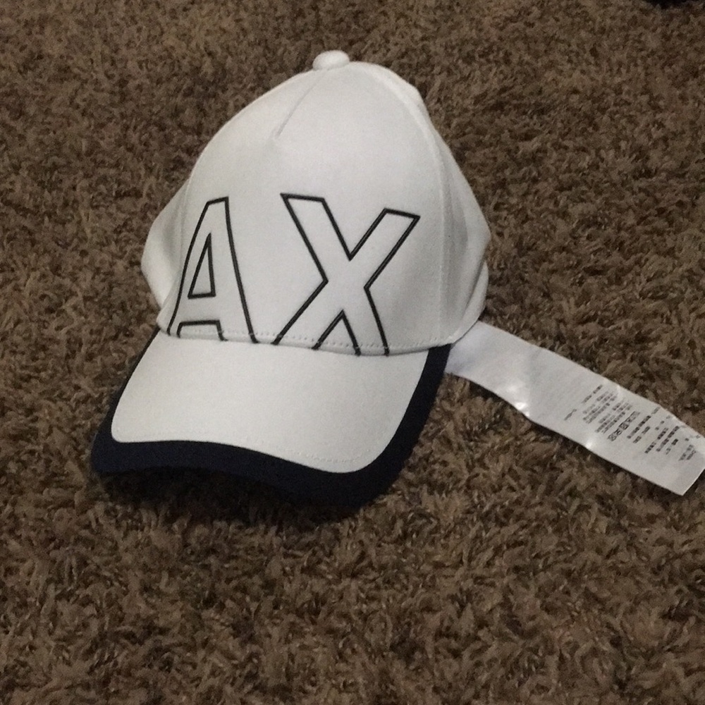 New white Armani Exchange hat